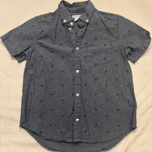 Amazon Essentials Boys Palm Tree Button Up Shirt Size Large